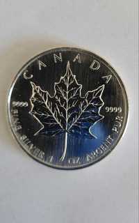 Кленовий лист 2008 Канада срібна монета BU 1 унція