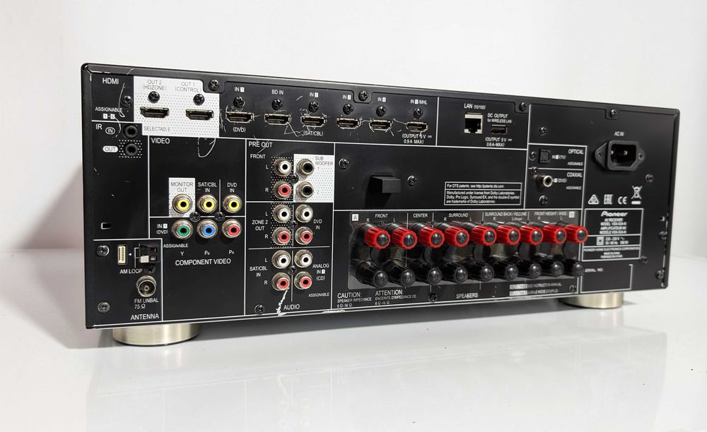 7.2 Ресивер Pioneer VSX-924,має 150 Вт/канал/HDMI/Bluetooth/4K/USB/ARC