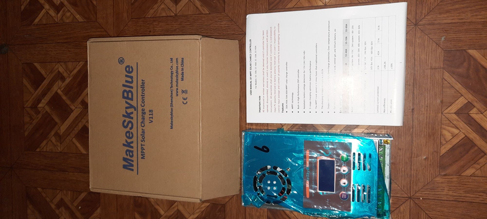 МППТ (MPPT) Контроллер 60 Ампер модель S3-60A V118 MakeSkyBlue
