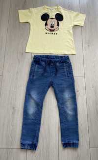 Дитячий комплект: джинси Chicco та футболка Zara на 4-5 років