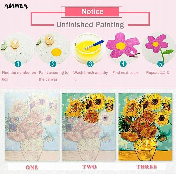 Amiiba Diy Do Malowania Po Numerach Pole Maków 57X46,5 Bez Ramki