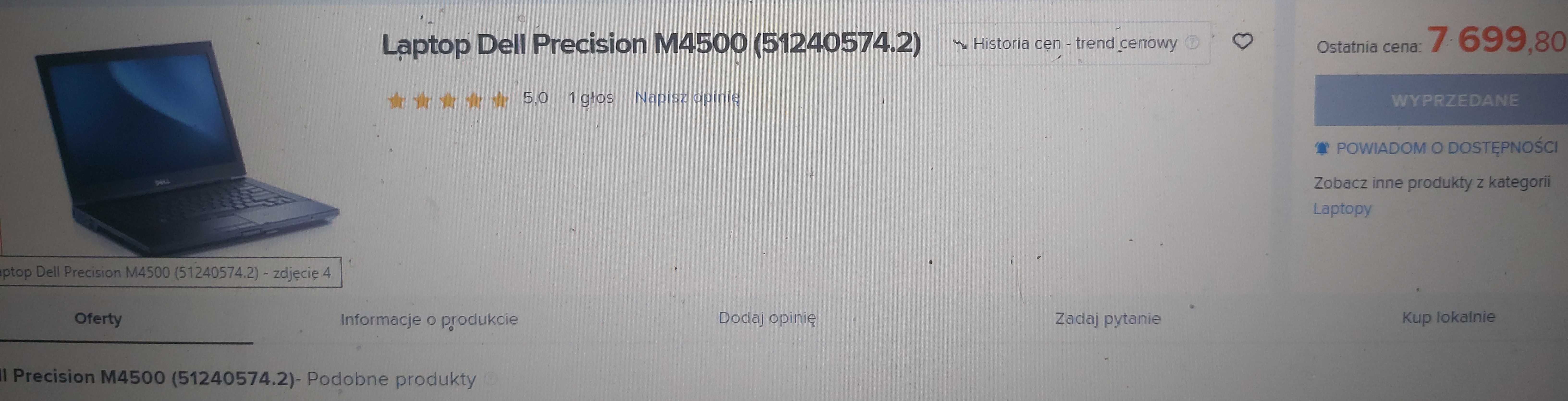 Okazjaa! Laptop DELL Precision 15,6' i5/Nvidia Quadro