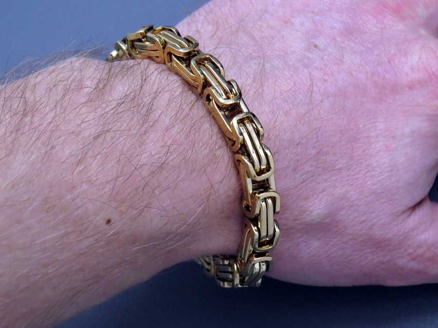 Złoty Łańcuszek z Bransoletką SPLOT KRÓLEWSKI 6MM Boston Jewellery