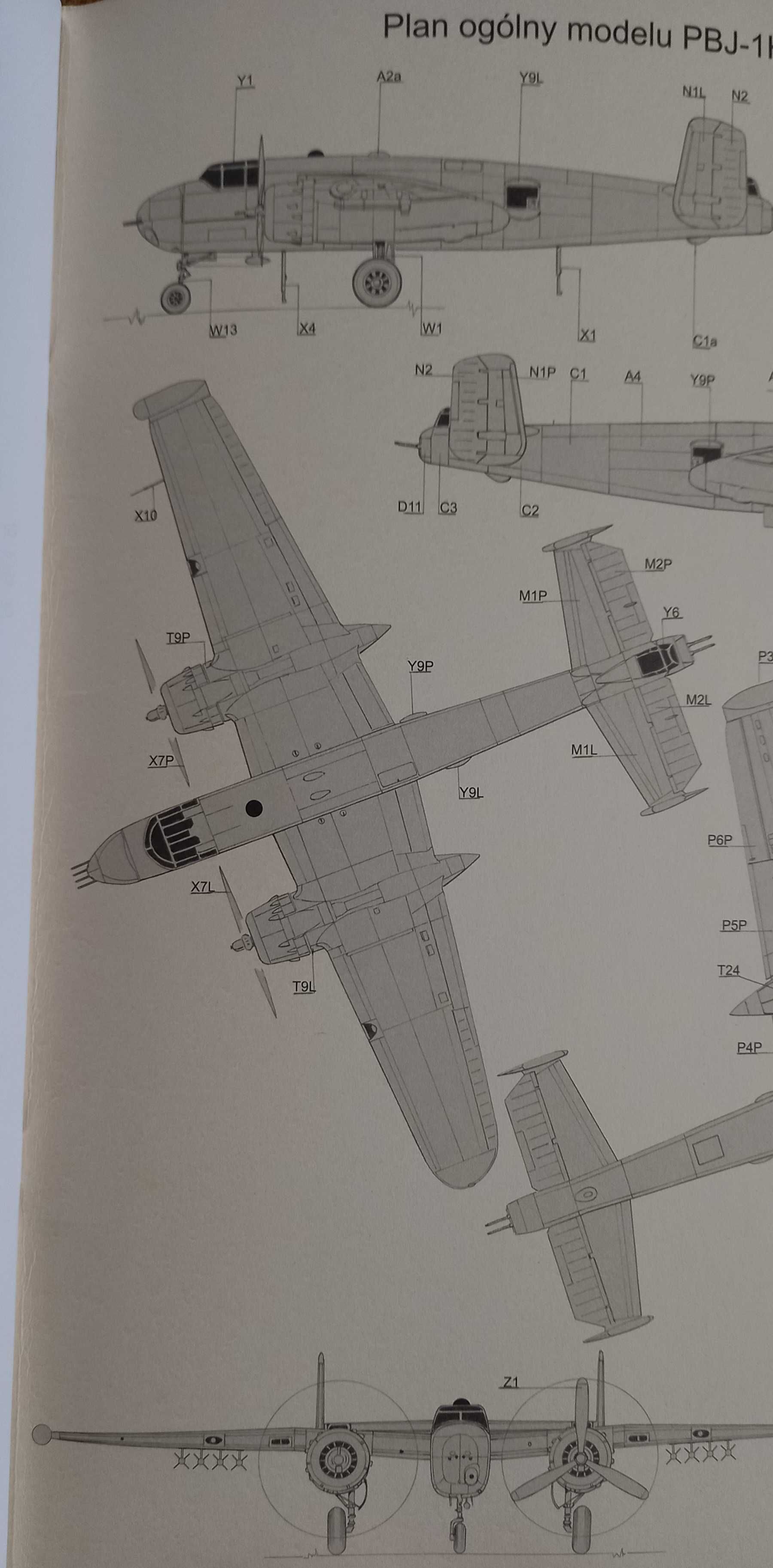 Model kartonowy bombowca PBJ-1H, wydawnictwo Orlik.