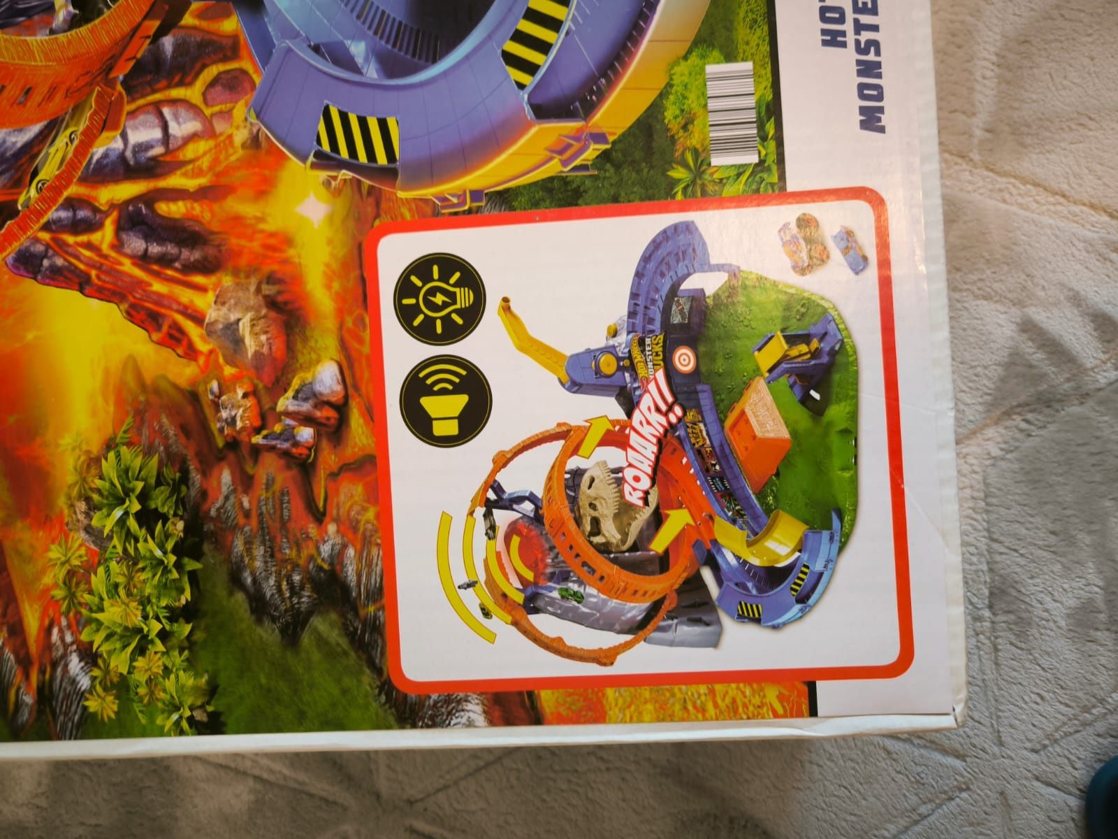Hotwheels monster truck t-rex volcan - trex wulkano arena, wulkan t-re