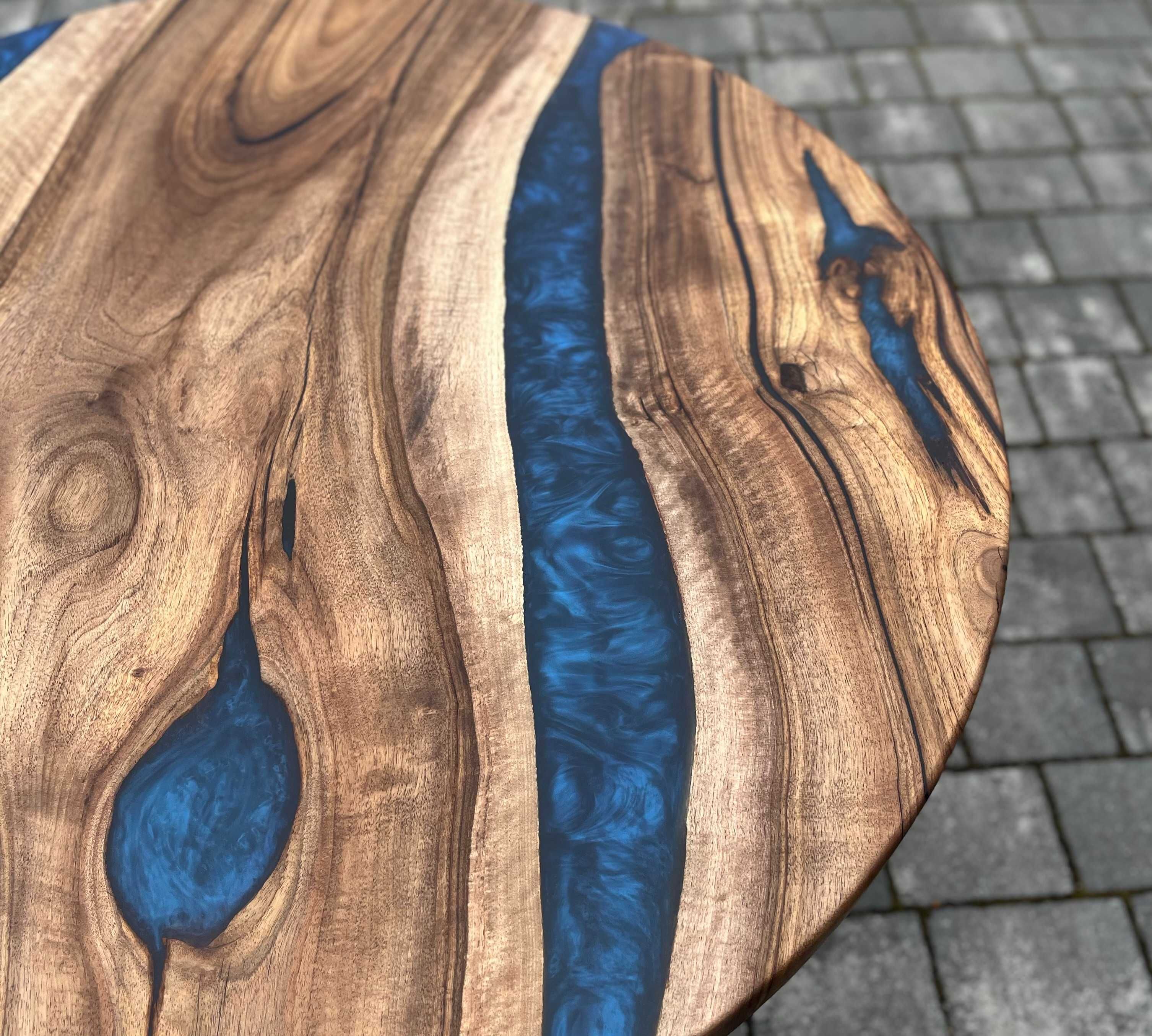 Okrągły stolik kawowy orzech włoski dostępny od ręki 99cm #11