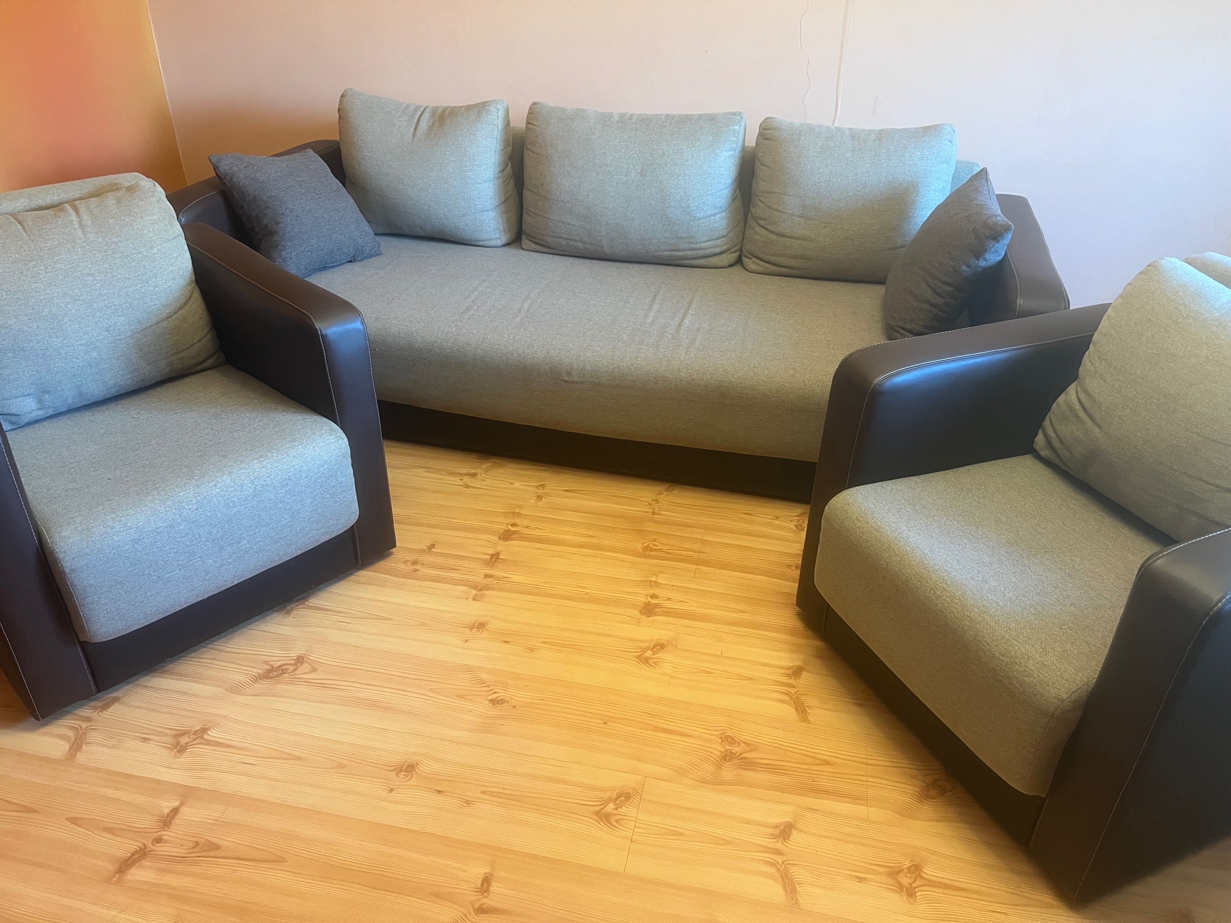 Zestaw sofa + 2 fotele