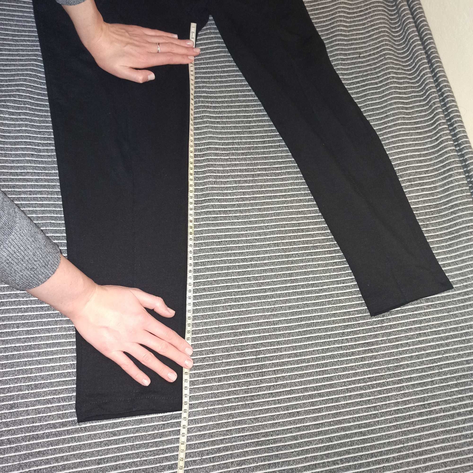Czarne spodnie dresowe S bawełniane dresy z plisami bawełna wiązane S