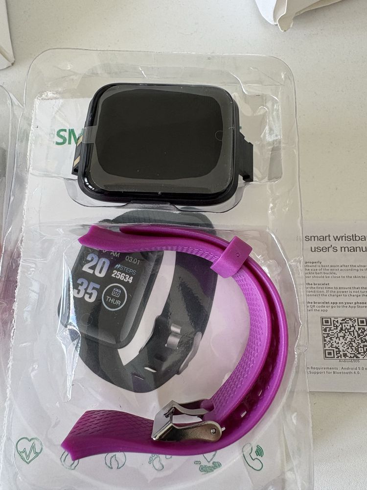 Smartwatch e - nowe ! kolory, czarny, fioletowy,czerwony, nowe tanio !