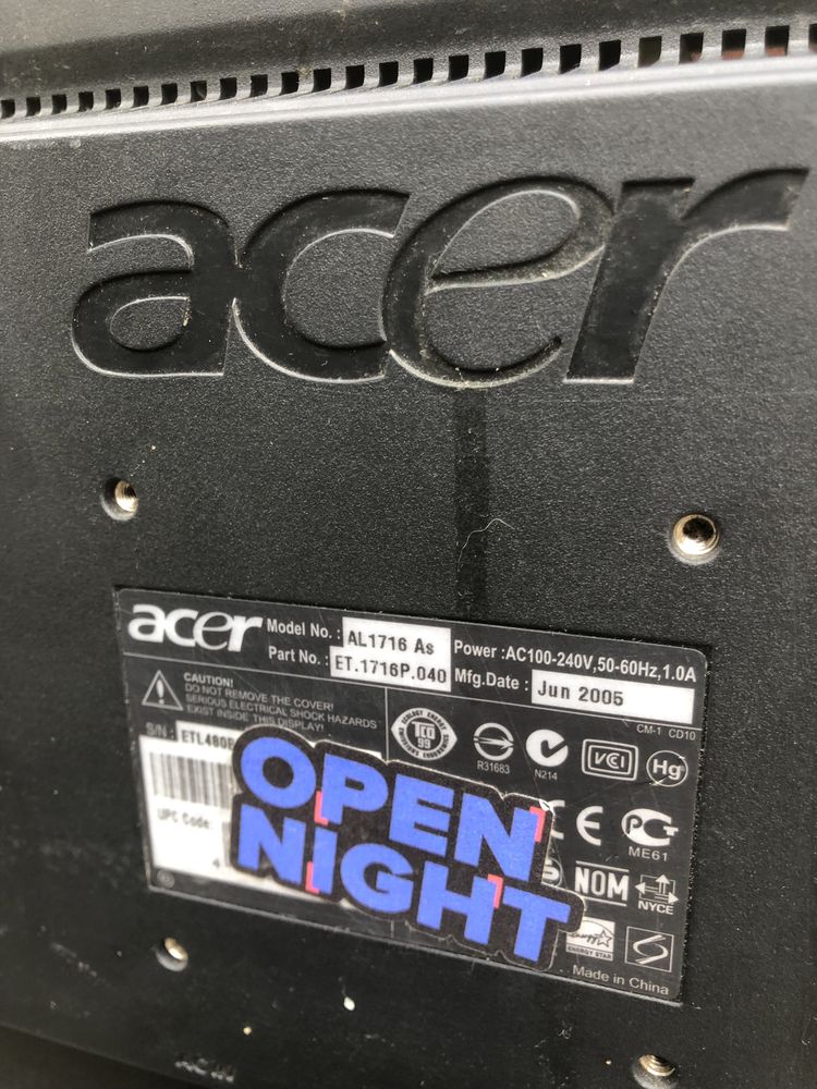 ACER AL 1716 монітор