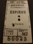 Bilhete Comboio Antigo
