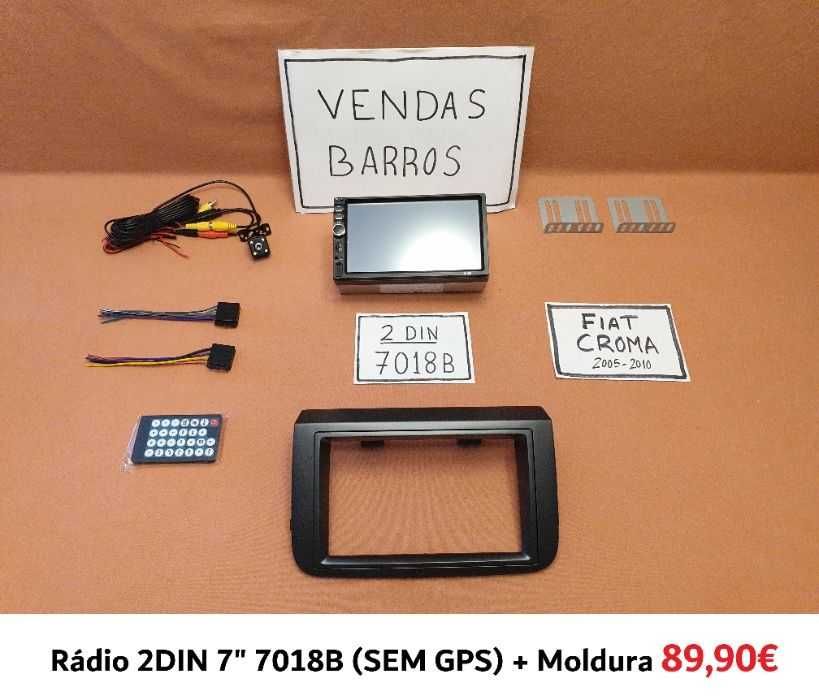 (NOVO) Rádio 2DIN • FIAT • Idea • Croma • Strada • Android GPS 4+32GB