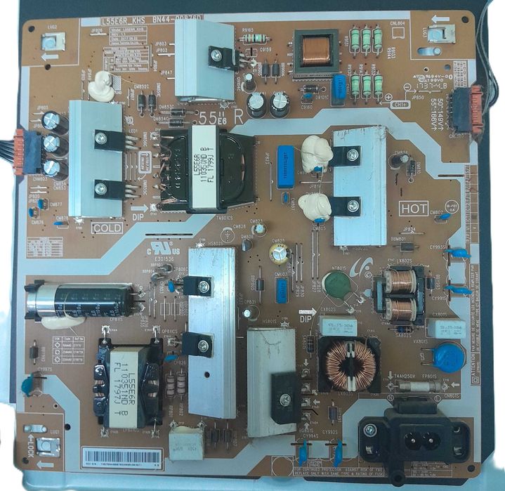 Televisão Samsung UE49MU6405U vendo todas as  peças