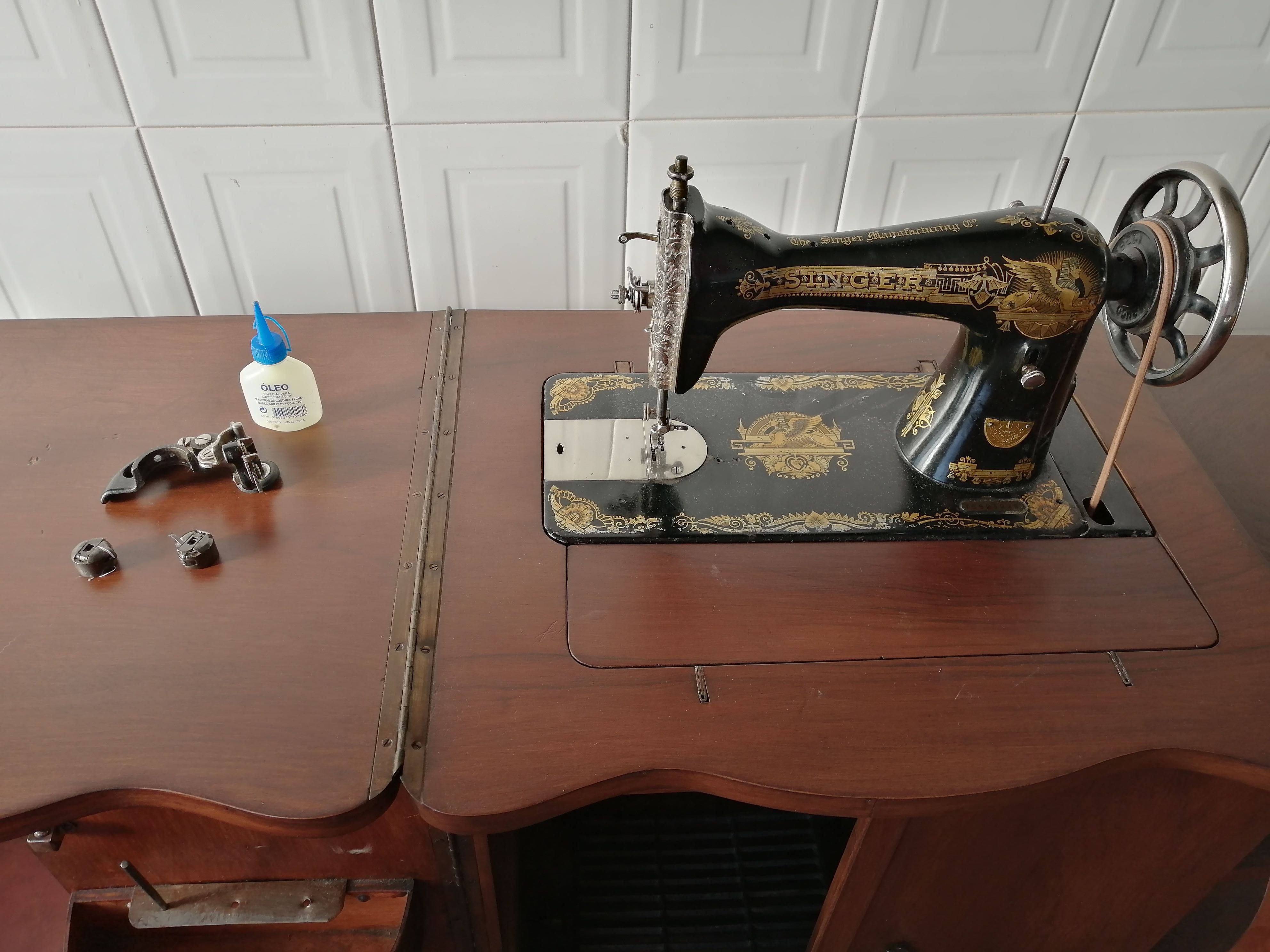 antiga maquina de costura excelente estado