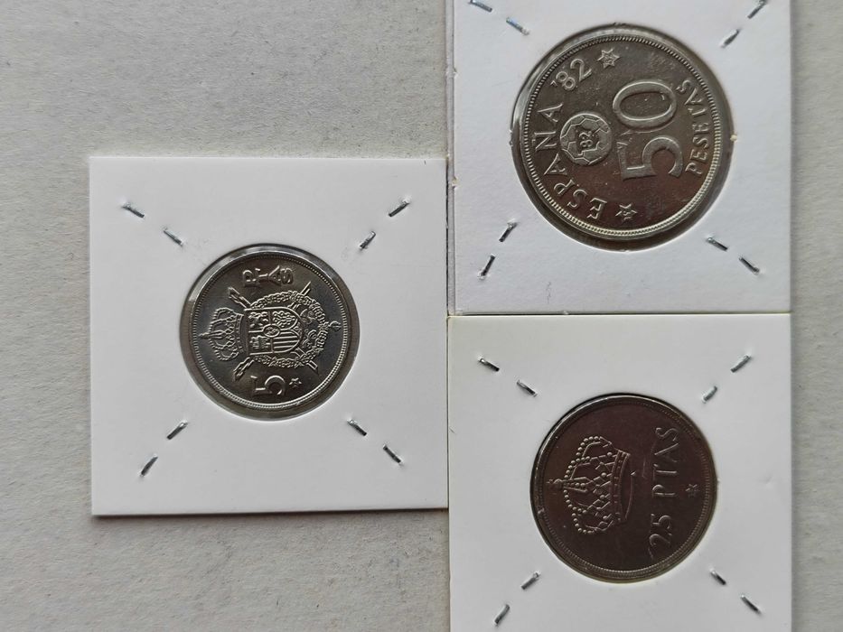 Moedas de Espanha(venda individual) - Pesetas em excelente estado