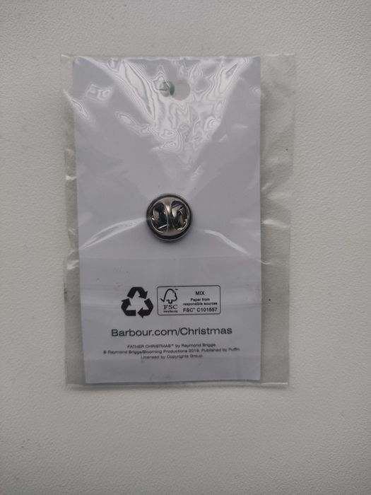 Значок Санта-Клауса Barbour Raymond Briggs (новый в упаковке)