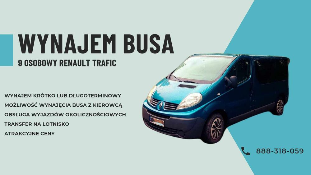 Wynajem Busa - Transport Osób 9 osobowy