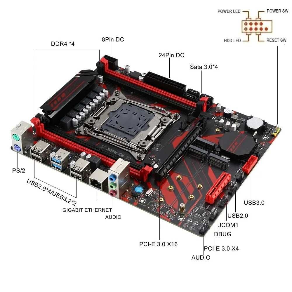 Комплект Kllisre Е5 F9 та процесор Xeon E5 2650 V4- 12 ядер 24 потоки