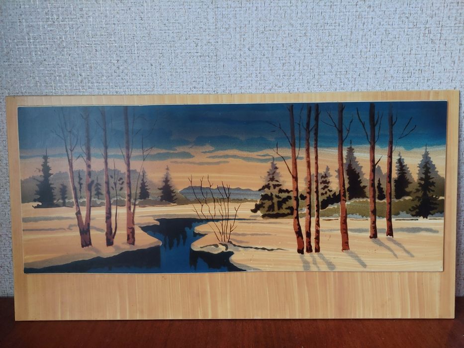 Картина "Зимняя река".