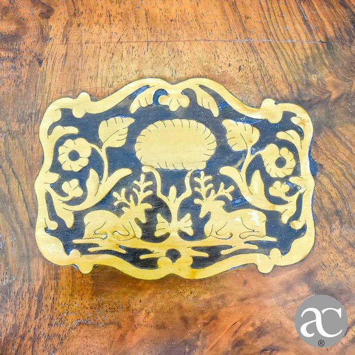 Escritório de viagem Inglês, séc. XIX, madeiras exóticas com embutidos