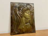 Obraz miedziany Czekanka metaloplastyka 28x22cm