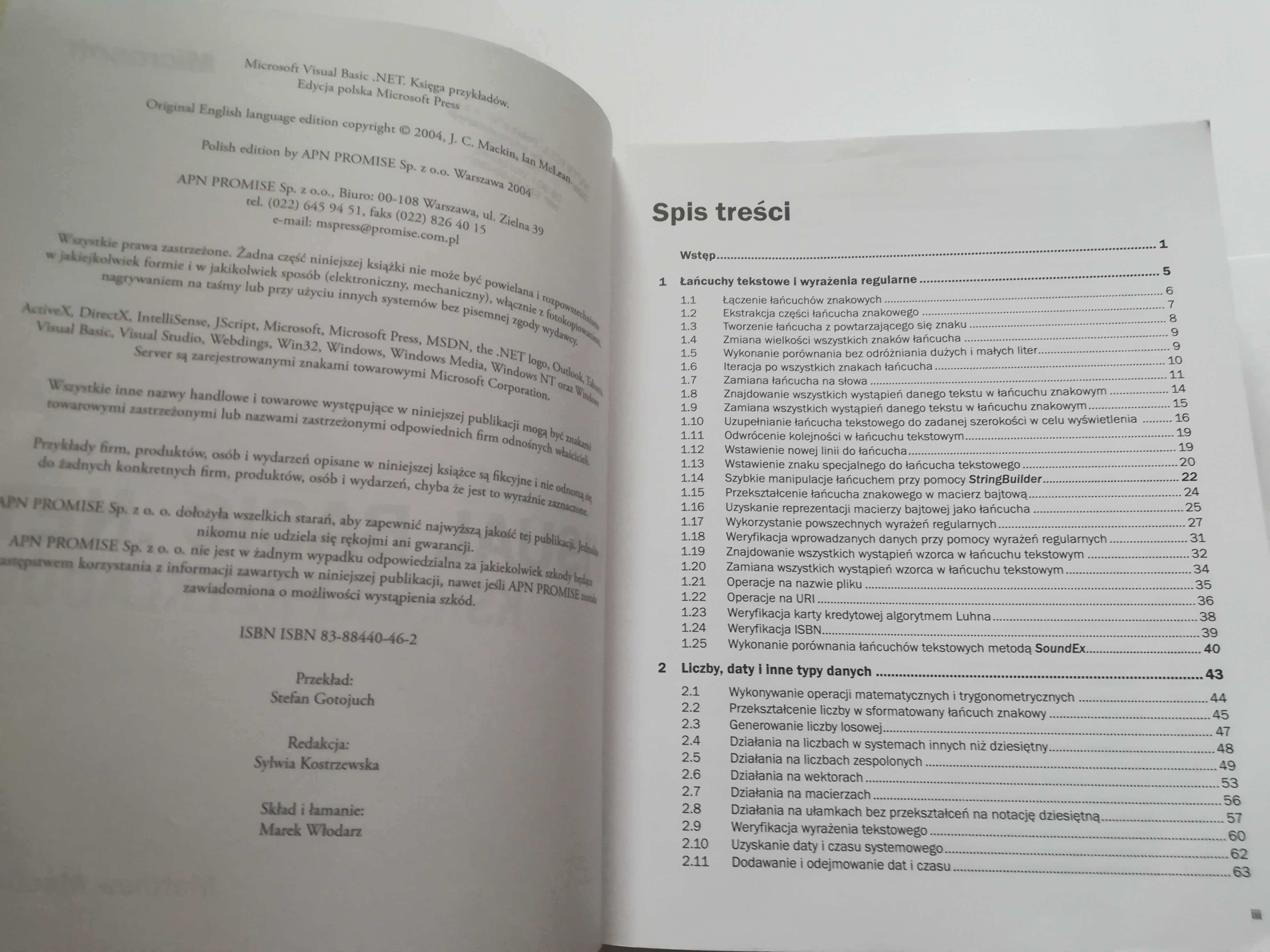 Visual Basic . Net, Księga przykładów, M. Macdonald