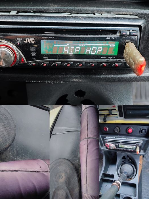 Магнитола JVC KD-G351 колонки kics