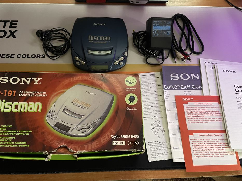 Sony Discman D-191 CD-плеєр, повний комплект!