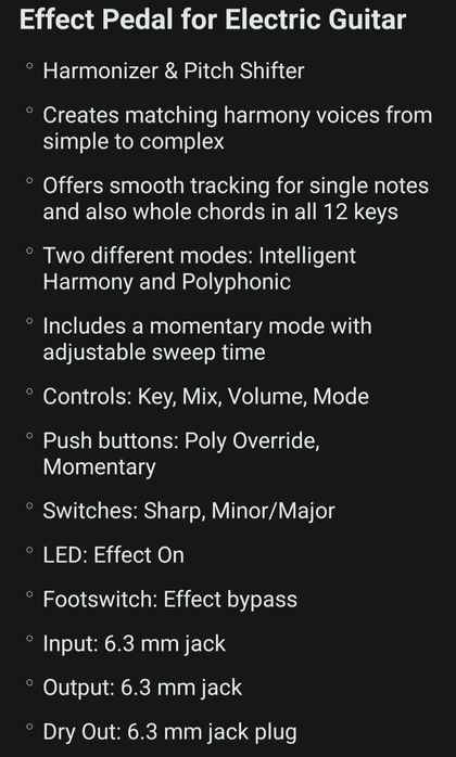 Electro Harmonix - Intelligent Harmony Machine