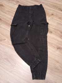 Czarne podnie Cargo ( Kargo ) bojówki jeansowe r. 36 S