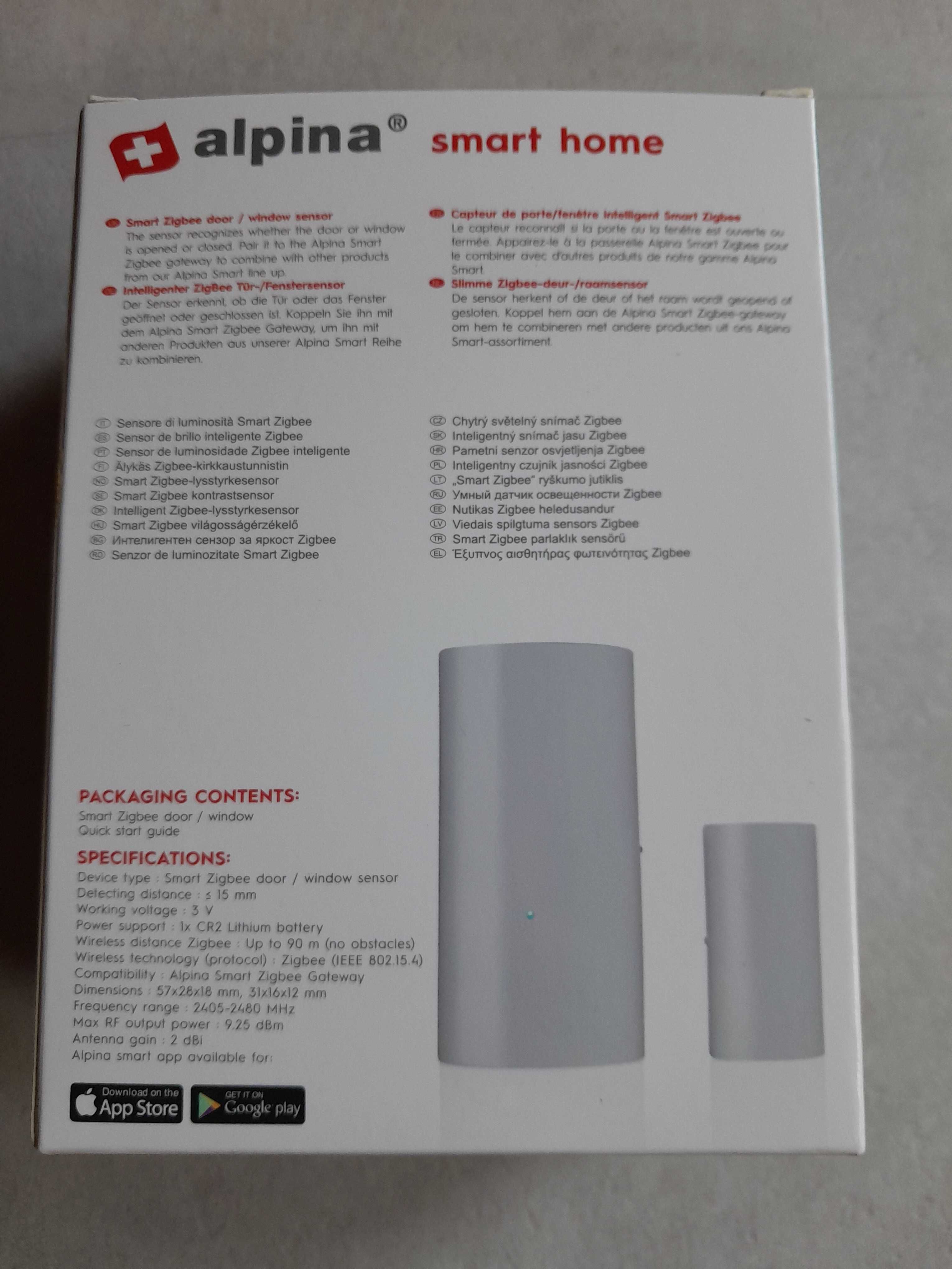 Alpina Smart Home Zigbee inteligentny czujnik drzwi okna nowy outlet