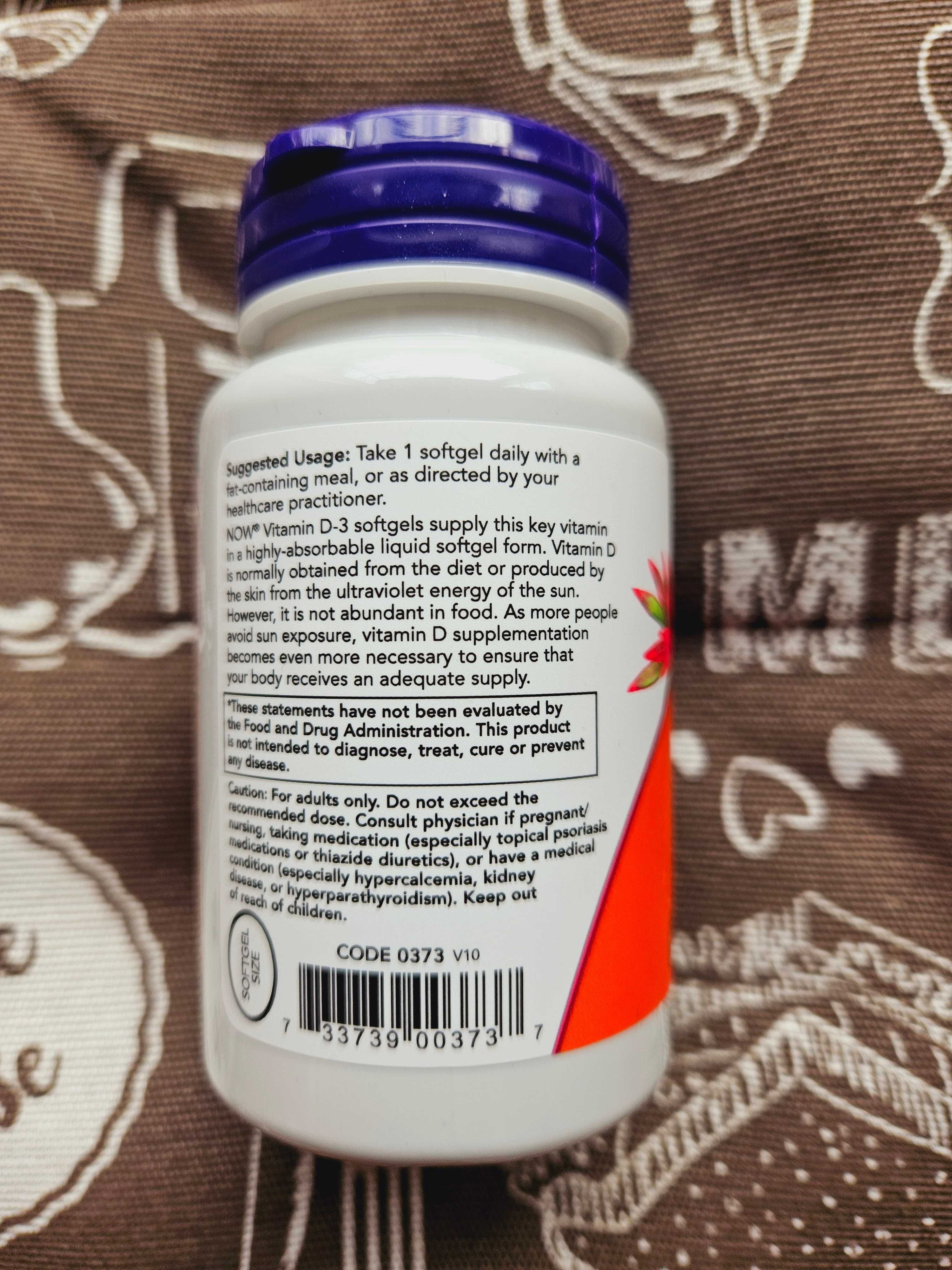 NOW Foods високоефективний вітамін D3 Д3 витамин 5000 МО 120 240 шт