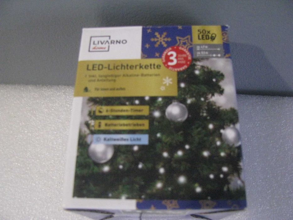 Łańcuch świetlny żarówki zewnętrzne z 50 diodami LED 5,4m