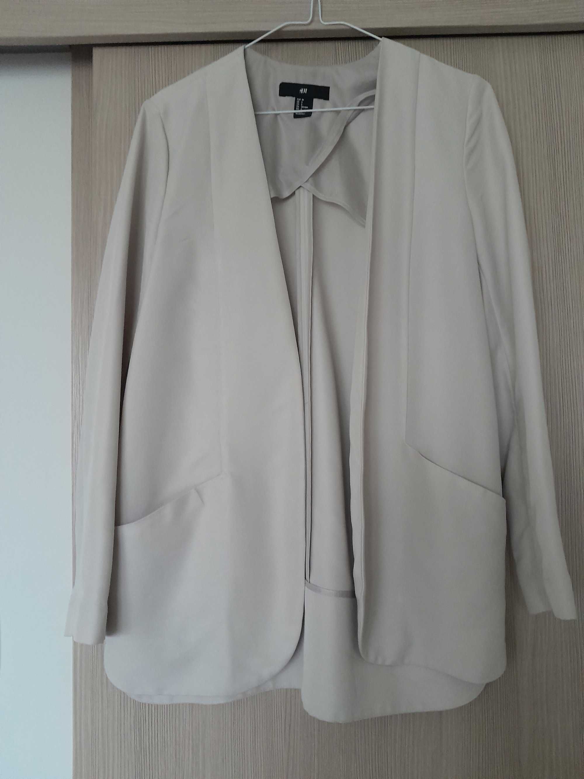 Blezer marynarka narzutka h&m szara 36