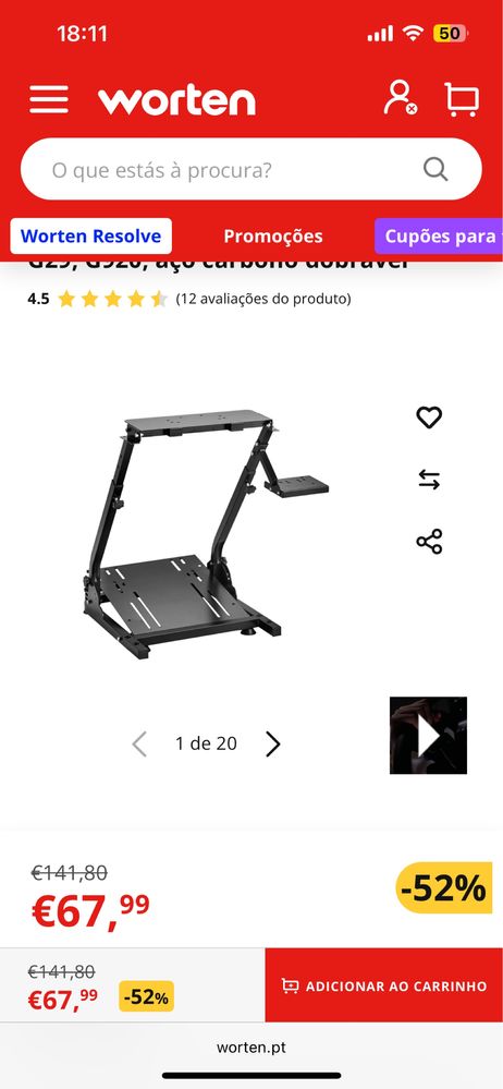 Volante com pedais Thrustmaster T248, manete e base