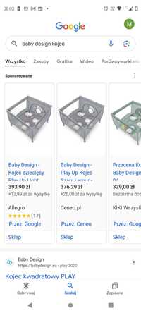 Kojec baby design z materacem