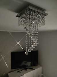 Lampa sufitowa lustrzane odbicie z kryształkami