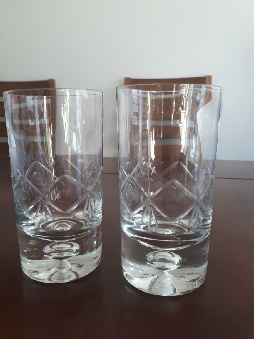 Witam sprzedam dwie kryształowe szklanki bubble Glass Krosno PRL