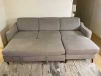 Sofa cama com chaise longue e arrumacao