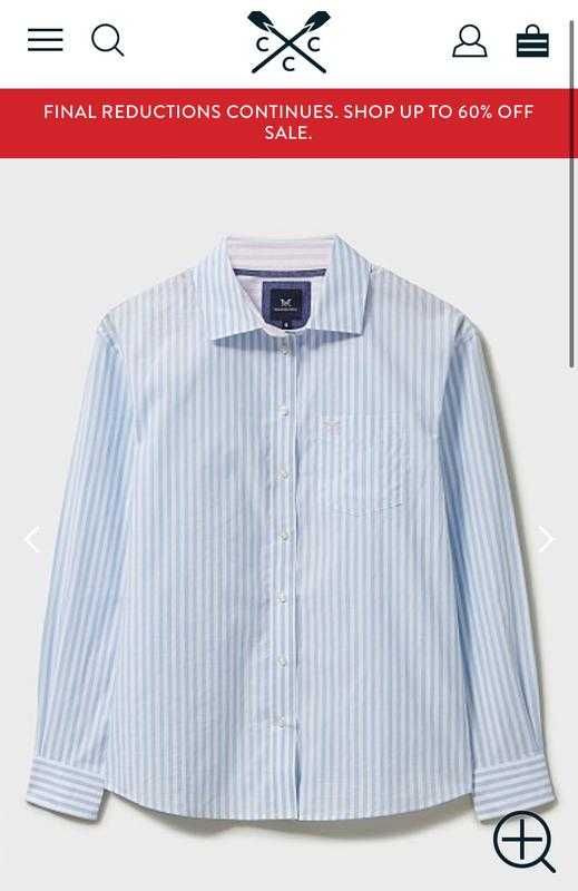 Сорочка в смужку бренду Crew clothing company