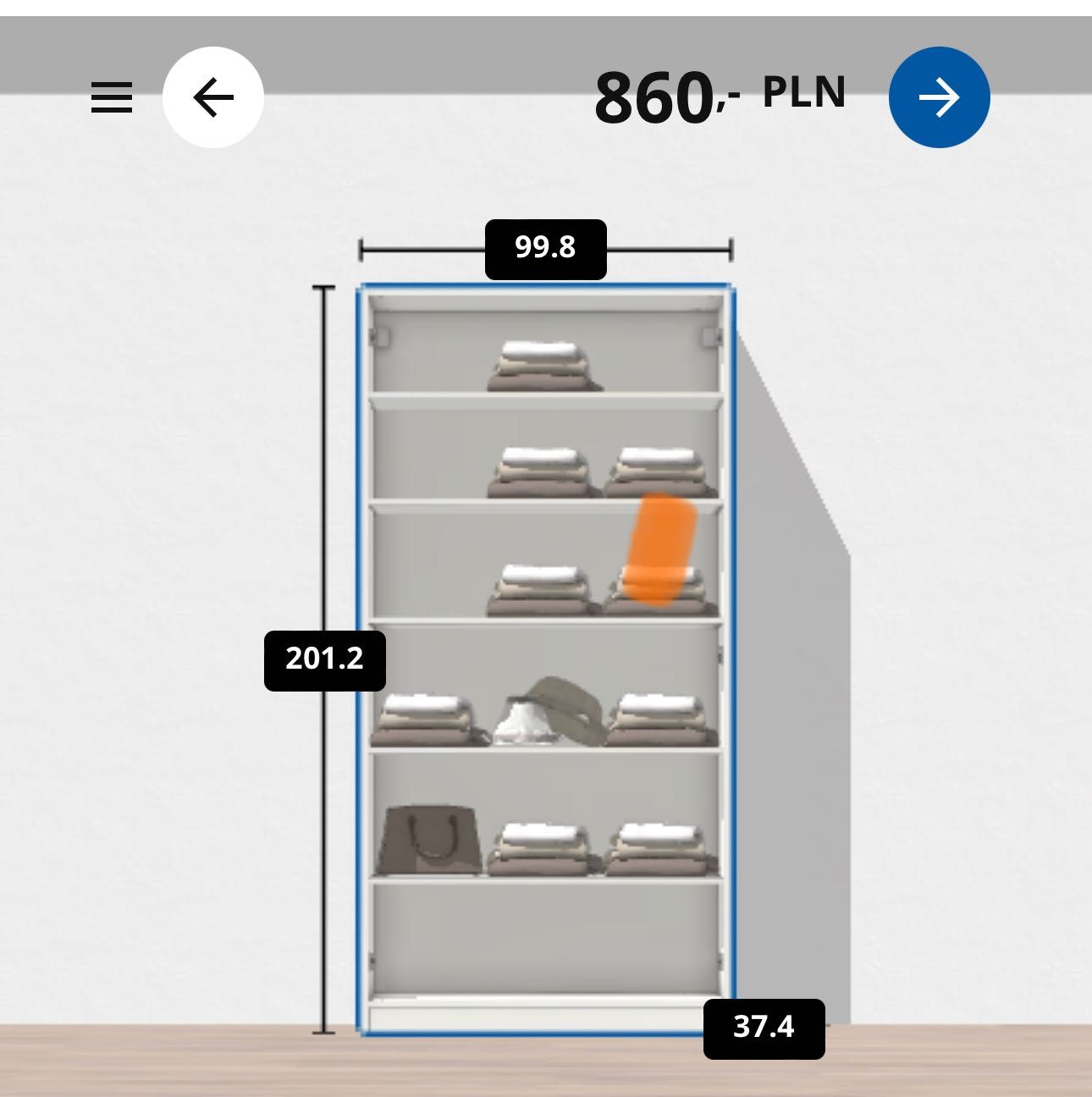 Szafa IKEA PAX 200x 100