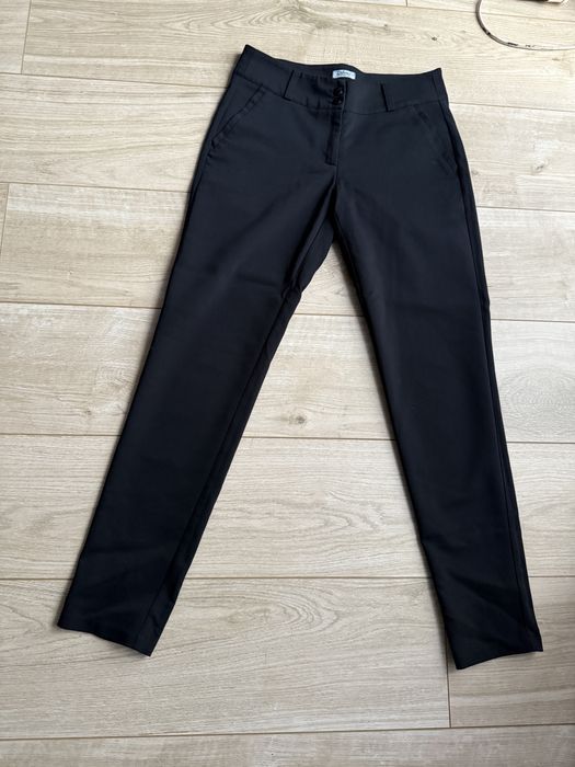 Czarne spodnie cygaretki elegnckie 36 S