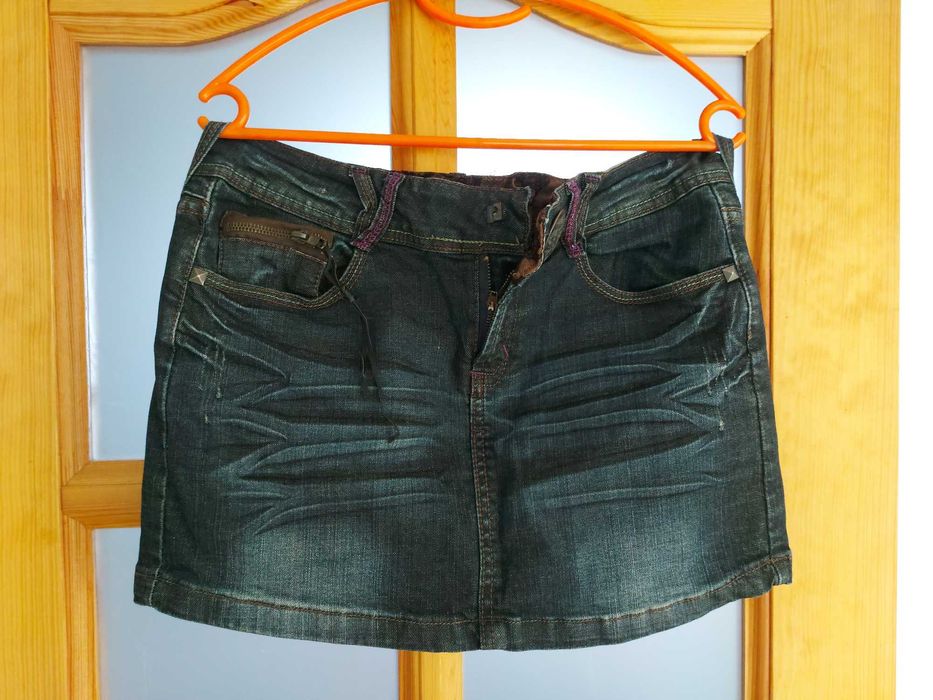 Spódnica jeansowa, krótka, rozm. M