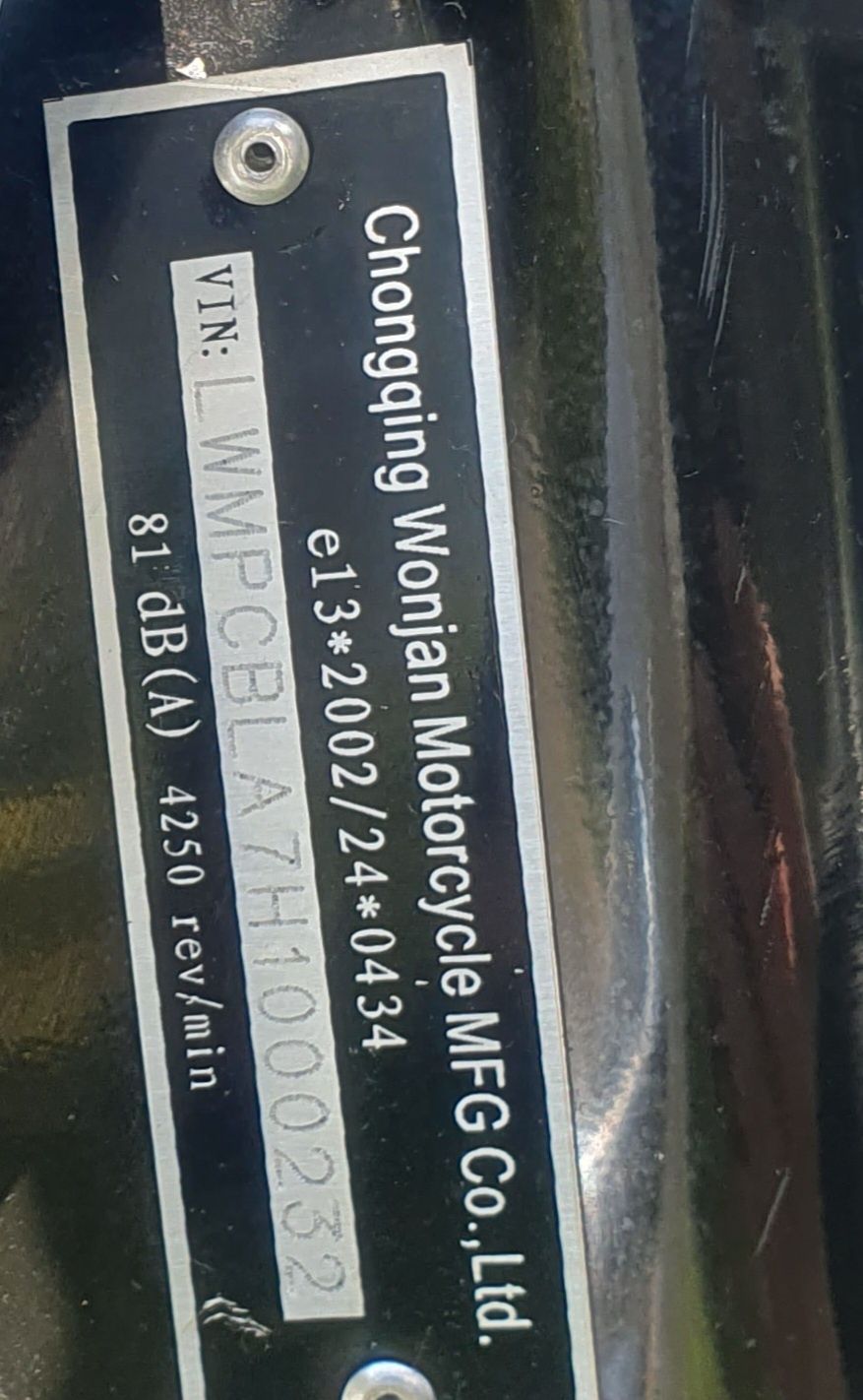Wonjan 50cm6 motorower przebieg TYLKO 740km