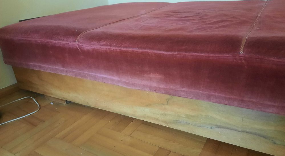 TAPCZAN 205*113 cm łóżko drewno czasy PRL PRZEMYŚL