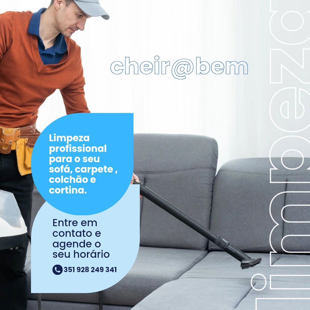 Limpeza e higienização de estofados , tapetes e cortinas .