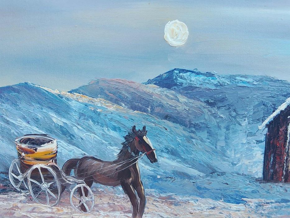 Obraz na płótnie sygnowany .