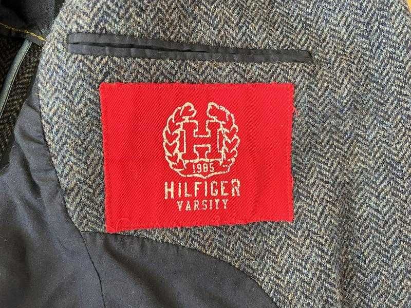 Tommy Hilfiger S - M Твідовий Піджак з Налокотниками Блейзер шерстяний