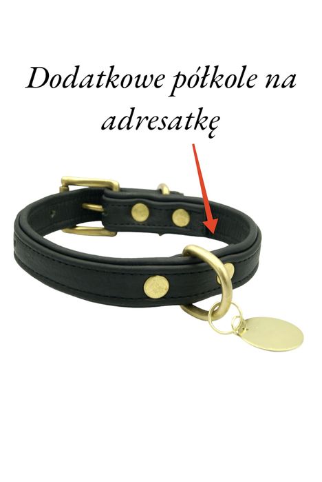 Skórzana obroża dla psa handmade–mosiężne okucia, rzemieślnicza jakość