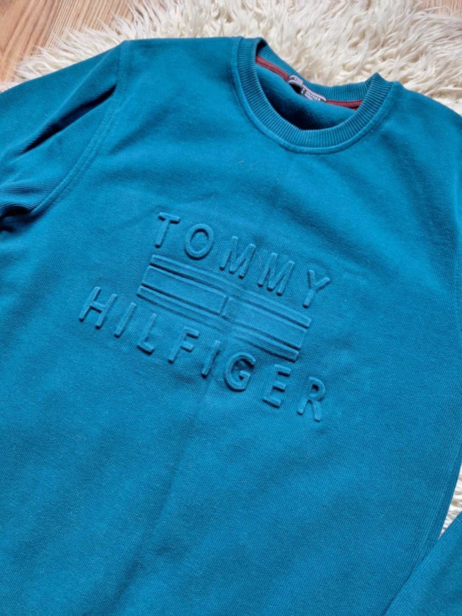 Bluza niebieska ,turkus z logo